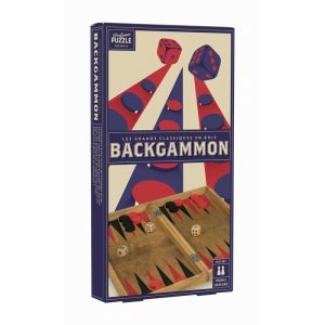 COFFRET JEU DE BACKGAMMON EN BOIS