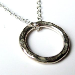 Collier Chaine anneau Argent 925 massif