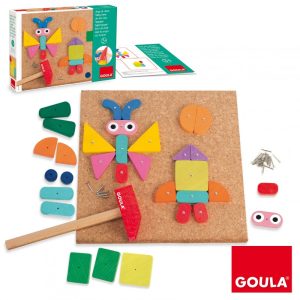 Jeu de Clous et Formes en bois