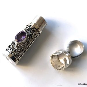 Pendentif parfum Argent 925 massif et Améthyste