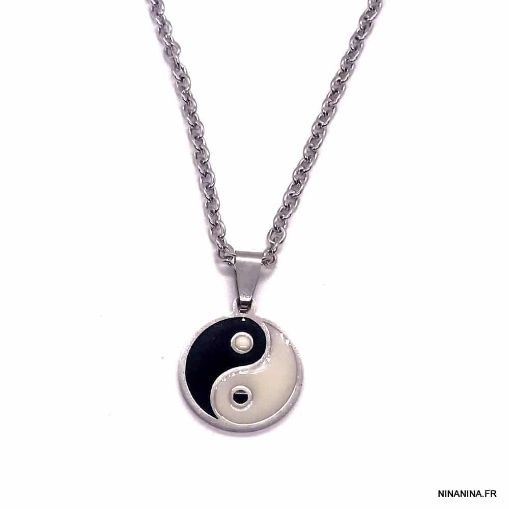 Collier yin yang homme Acier inoxydable – Image 7