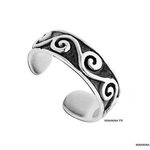 Anneau d&rsquo;Orteil femme ou homme acier argenté ethnique