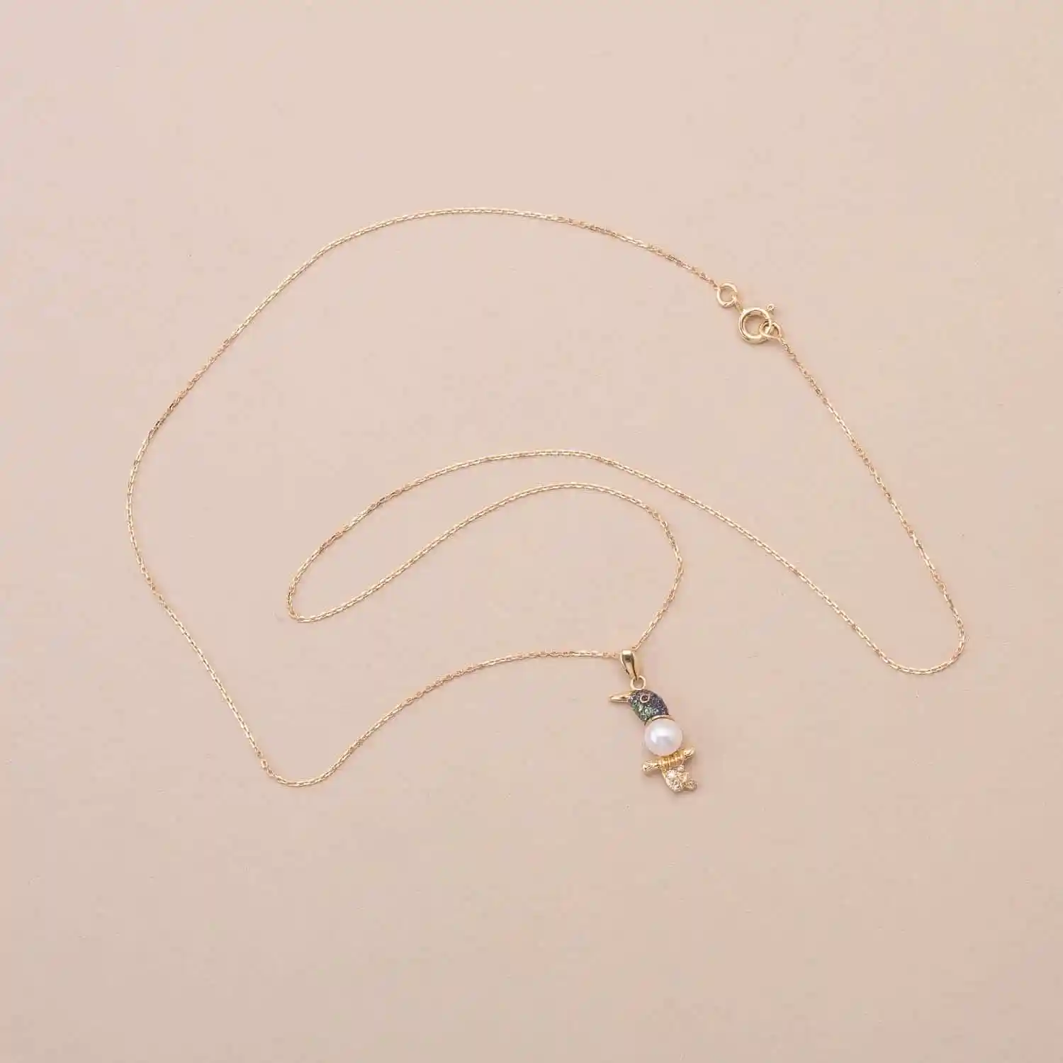 Pendentif Colibri Or Pierres – Image 5
