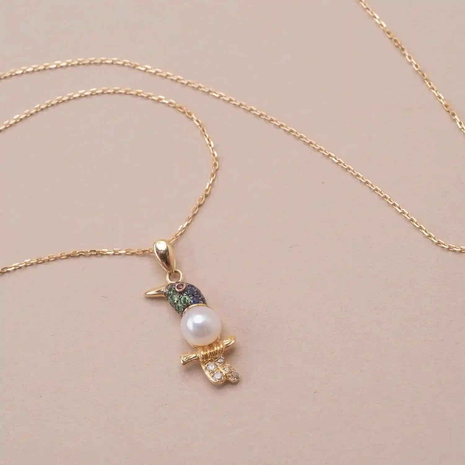 Pendentif Colibri Or Pierres – Image 7